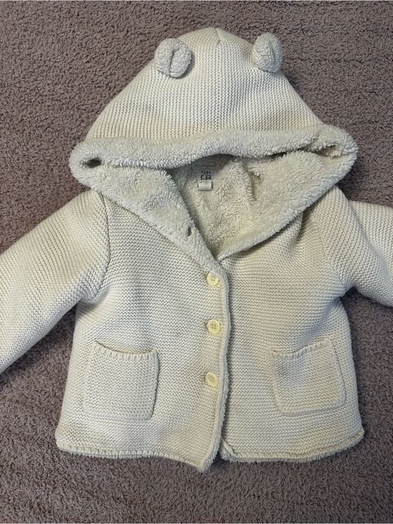 GAP Other - 🐻 Baby Gap 12-18M Sherpa Lined Bear Ear Hooded Sweater